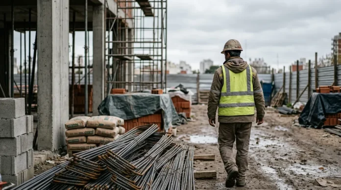 La construcción marcó una baja de 1,3% en febrero y acumula un leve avance en el bimestre