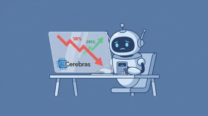 Cerebras se desploma 18% en bolsa pese a que su nube de IA crece 281%