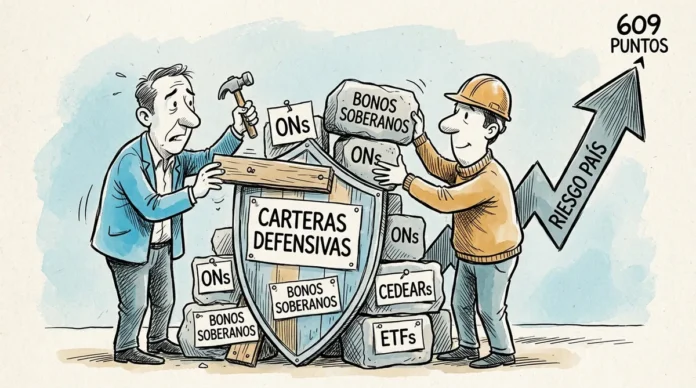 Con el riesgo país en 609 puntos, las carteras de octubre se vuelven más defensivas