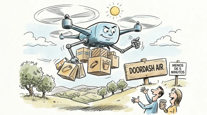 DoorDash lanzará entregas con drones propios en California junto a Chipotle y Popeyes