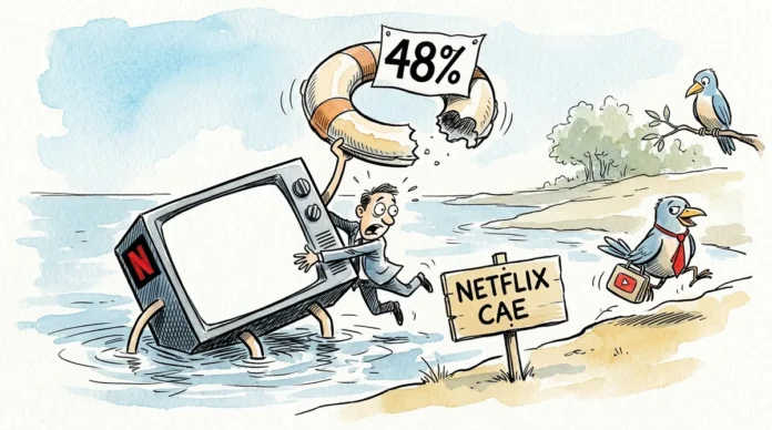 Netflix cae 48% desde su récord de junio y HSBC y Wells Fargo rebajan la acción